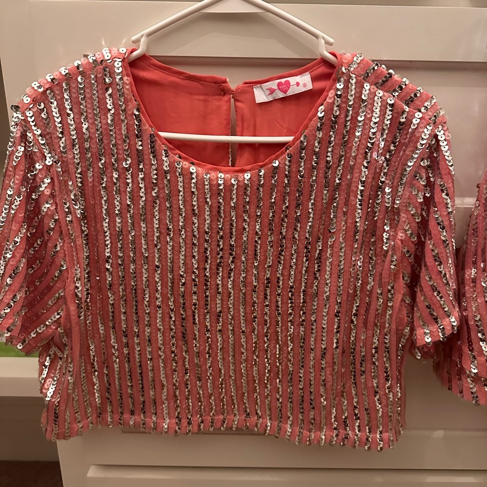 Sequin pink buddy love set